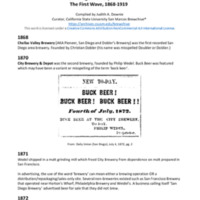 San Diego Brewing Timeline