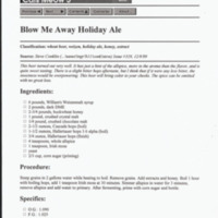 Blow Me Away Holiday Ale.