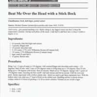 Beat Me Over the Head with a Stick Bock.